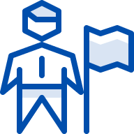 Icon: Business Male Flag